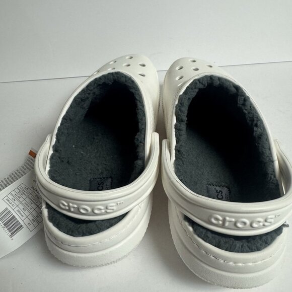 Crocs Mens Classic Lined Clog White Size 10 M - Picture 4 of 6